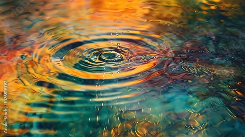 The peaceful sound of ripples and descends in a warm tub colorful ocean photo