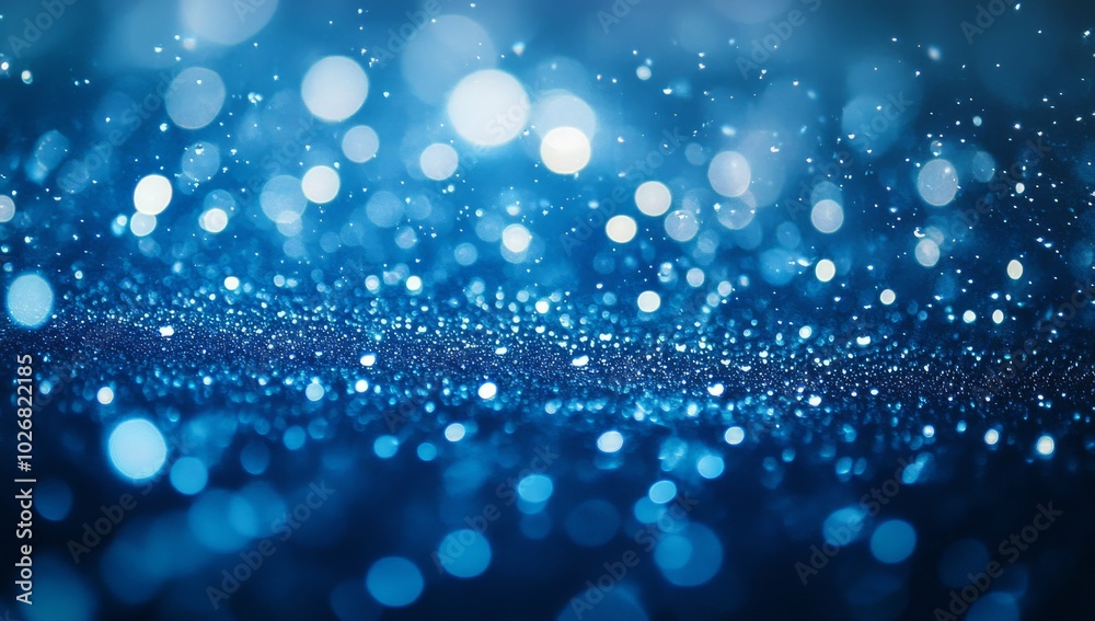 Abstract blue background with bokeh lights and glitter. Abstract blue background with bokeh lights and glitter.