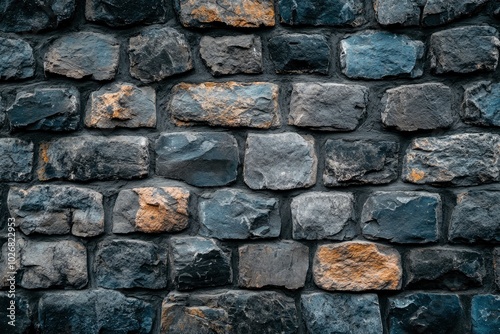 Old stone brick wall from a building wider view - generative ai