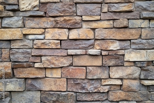 Old stone brick wall from a building wider view - generative ai