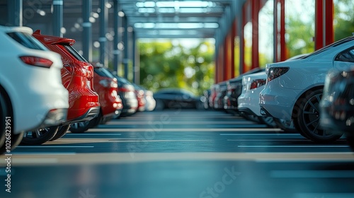 Wallpaper Mural Outdoor parking lot, used car sales and rental services. Torontodigital.ca