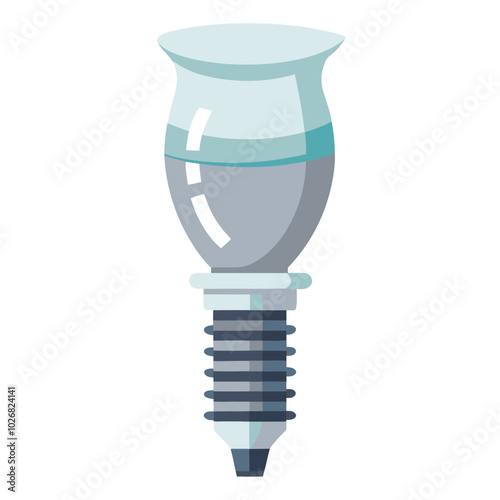 Prosthetic implant vector illustration isolated on a white background