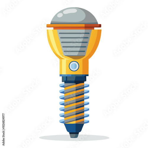 Prosthetic implant vector illustration isolated on a white background