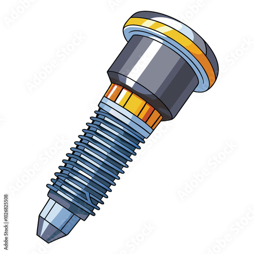 Prosthetic implant vector illustration isolated on a white background