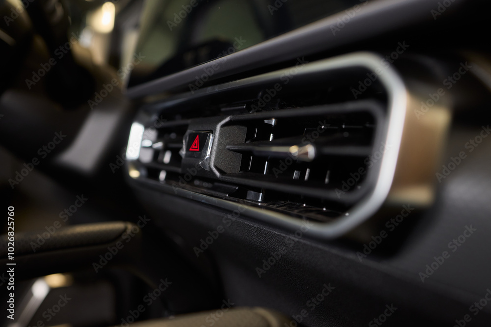 Macro shot of a car gear lever an essential auto part Macro shot of a car gear lever an essential auto part