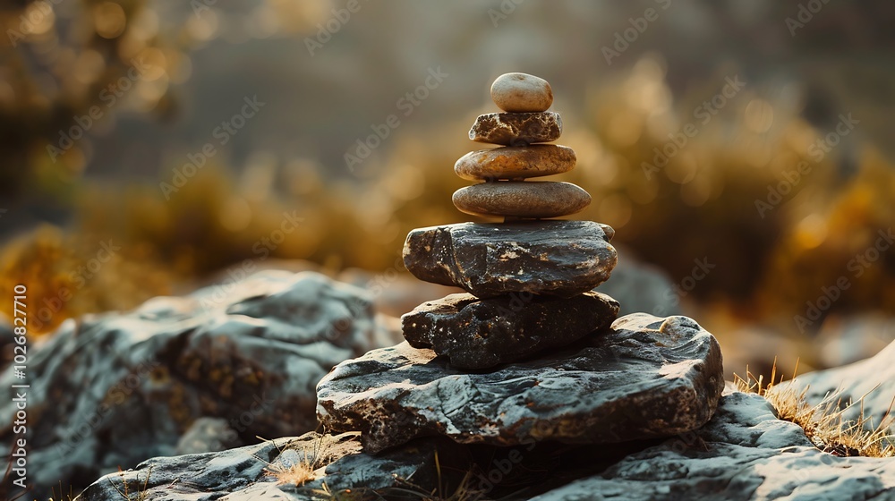 Zen stone stack rock heap in harmony natural healing Zen stone stack rock heap in harmony natural healing
