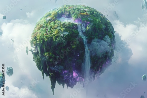 surreal illustration of new planet