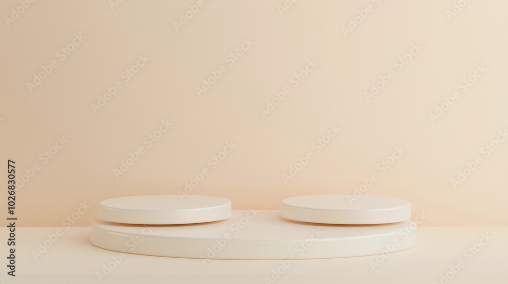 3D Mockup of a Podium Against an Isolated Neutral Background, Ideal for Product Showcases and Presentation Displays 3D Mockup of a Podium Against an Isolated Neutral Background, Ideal for Product Showcases and Presentation Displays