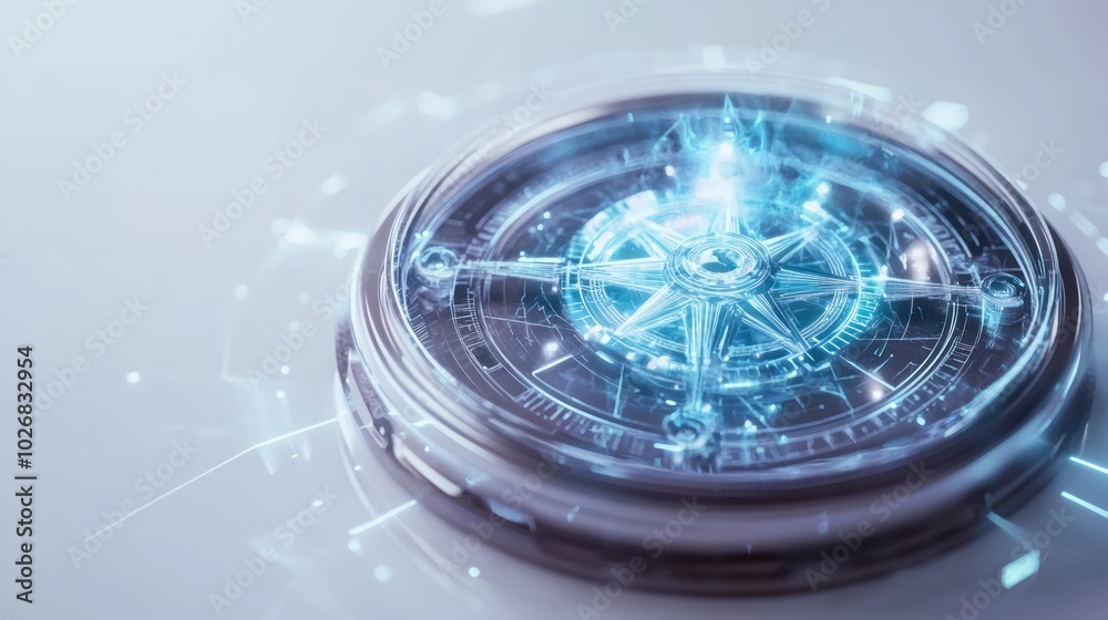 glowing compass with intricate quantum-inspired designs, glowing compass with intricate quantum-inspired designs,