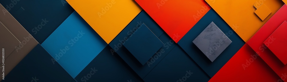 Floating diamond shapes, bold shadows, flat design illustration Floating diamond shapes, bold shadows, flat design illustration