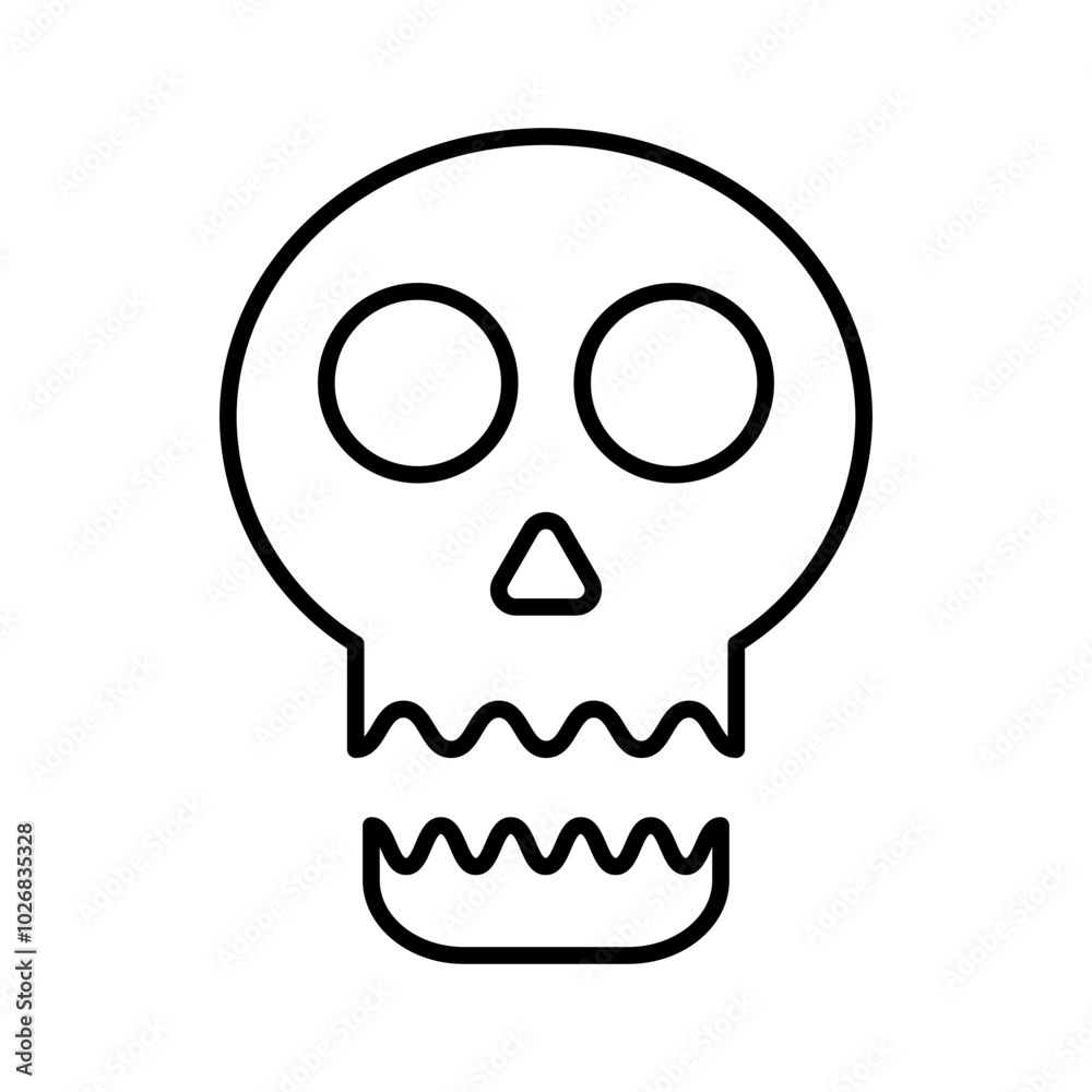 Fototapeta premium skull Halloween Icon