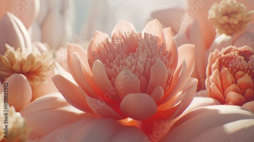 Close-up of a Delicate Pink Flower with a Soft Focus Background