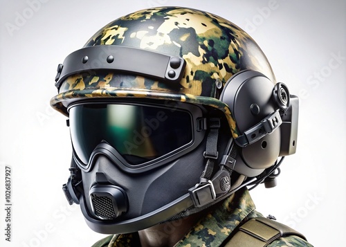 Military black helmet on a textured surface, showcasing design and durability for tactical use