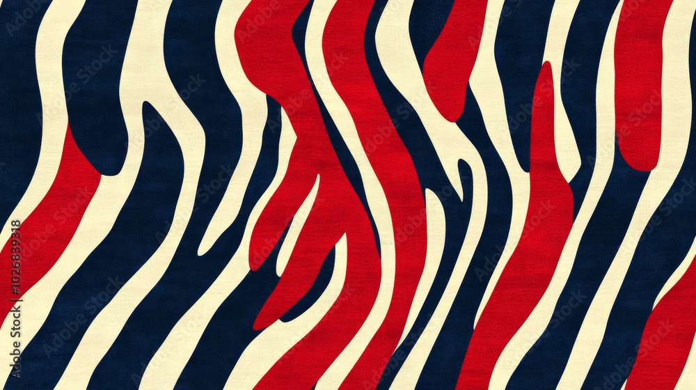 zebra print seamless patchwork pattern in red navy blue and beige white animal paint. fashion trendy background for fabric design wallpaper zebra print seamless patchwork pattern in red navy blue and beige white animal paint. fashion trendy background for fabric design wallpaper