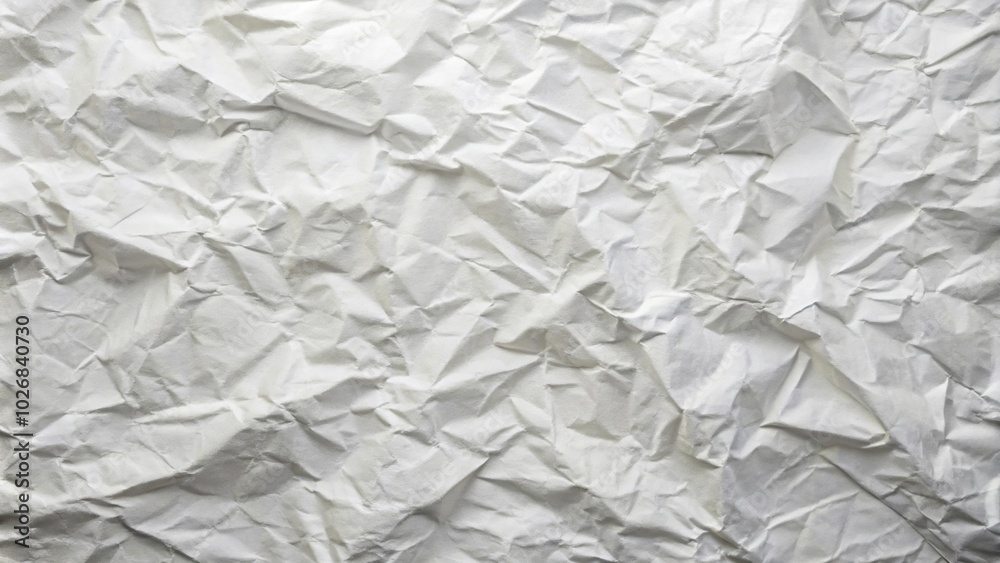 Obraz premium Crumpled white paper texture background overlay effect tilted angle