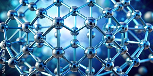 Crystal lattice structure of a solid material photo