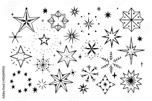 Stars sparkles black set symbols vector illustration
Stars sparkles black set symbols vector illustration
