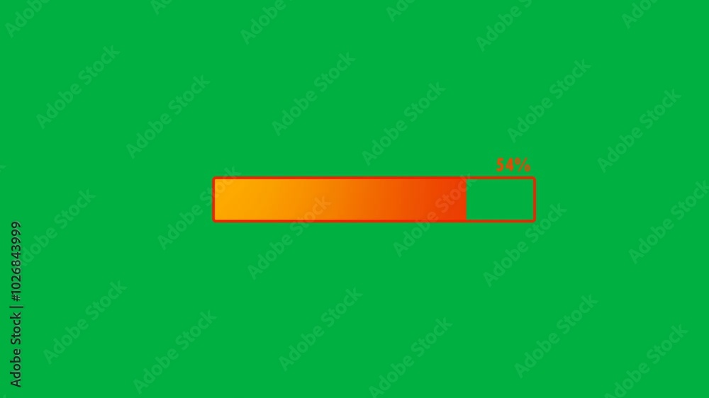 animation Loading Transfer Download 0-100% with gradient color on green screen animation Loading Transfer Download 0-100% with gradient color on green screen