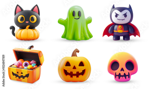 halloween monsters set