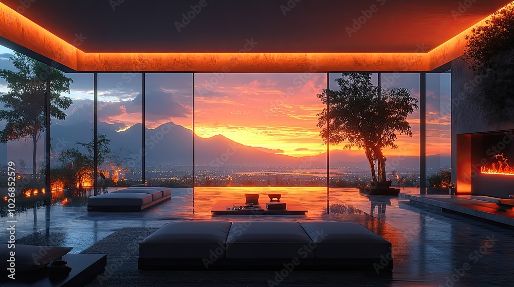 Obraz premium A technologically crafted room concept within the metaverse, showcasing virtual and digital integration.