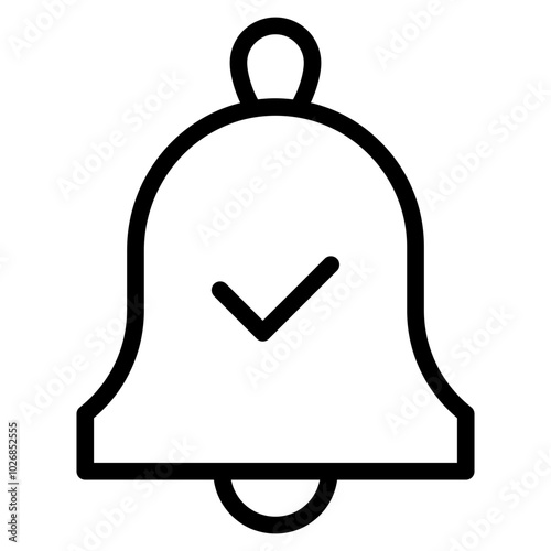 notification bell with checkmark icon