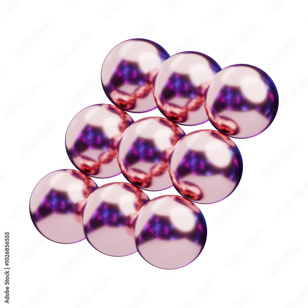 3D Chromatic Abstract Spheres Cluster. 3D Icon 3D Chromatic Abstract Spheres Cluster. 3D Icon