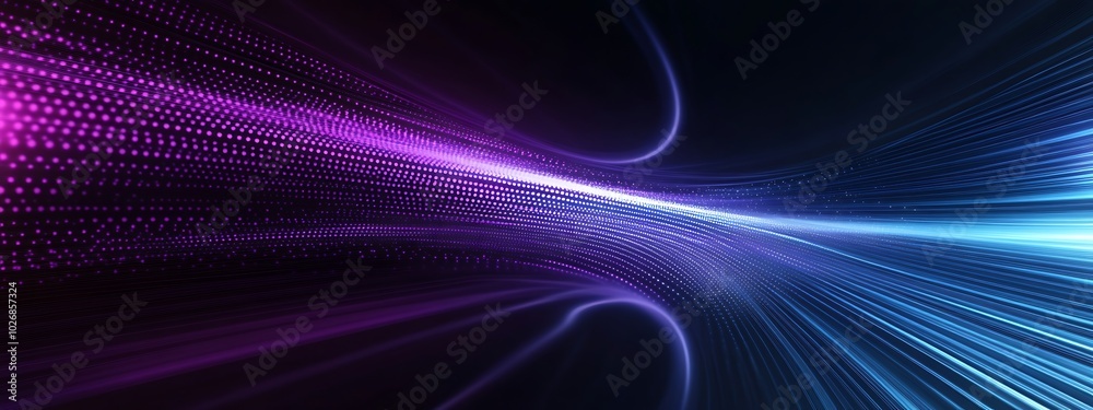 Abstract background with glowing light streaks and dotted lines. Abstract background with glowing light streaks and dotted lines.