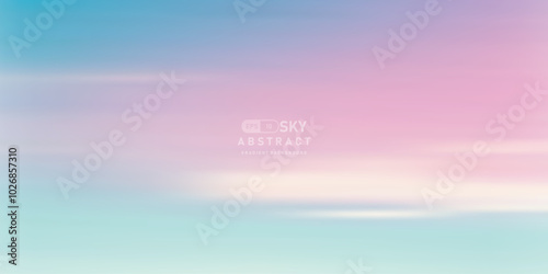 Blue sky and coolorful cloud abstract gradient vector background.