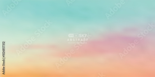 Blue sky and coolorful cloud abstract gradient vector background. photo