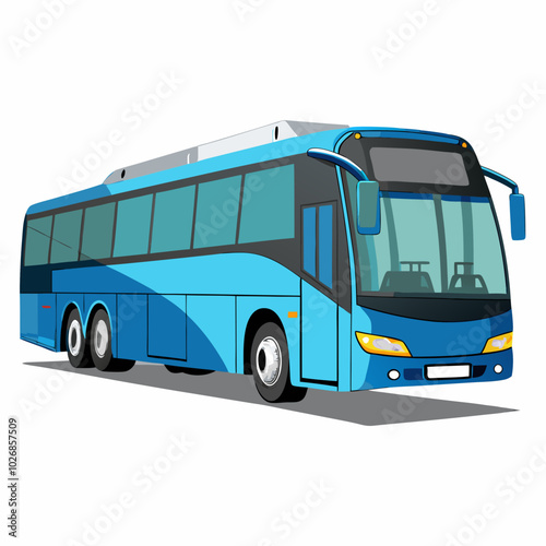 Electric City bus vector illustration on a white background
