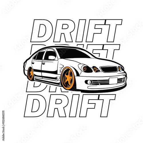 Car Vector Illustration For Conceptual Design. Suitable for posters, stickers, t-shirt prints, and banners.	
