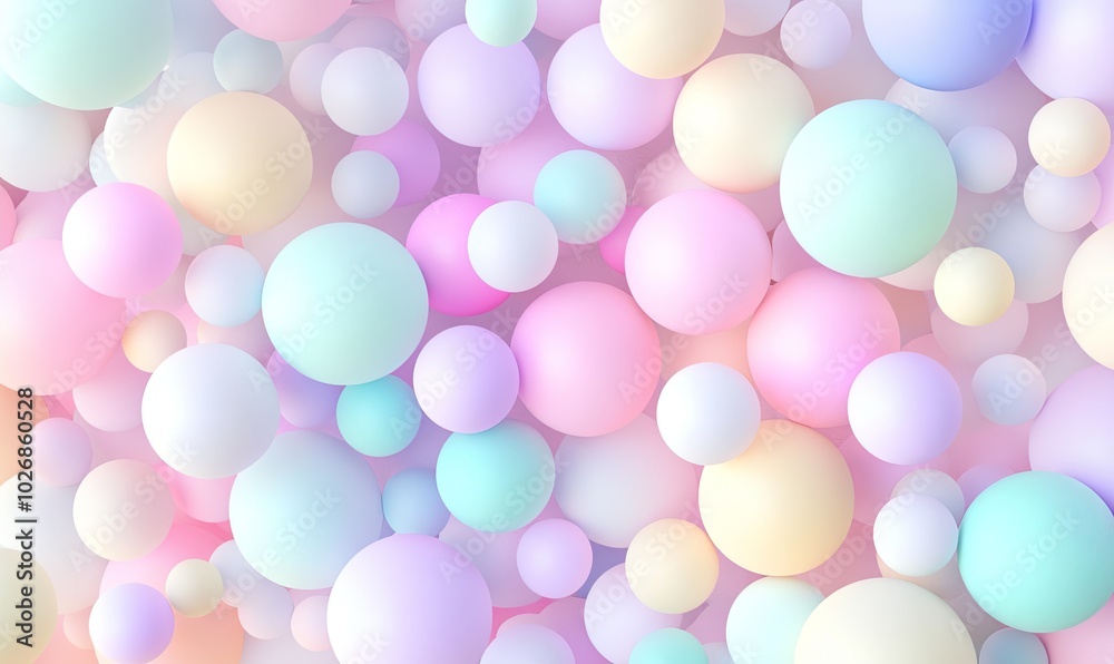 A seamless pattern of pastel-colored spheres, creating a soft and dreamy background. A seamless pattern of pastel-colored spheres, creating a soft and dreamy background.
