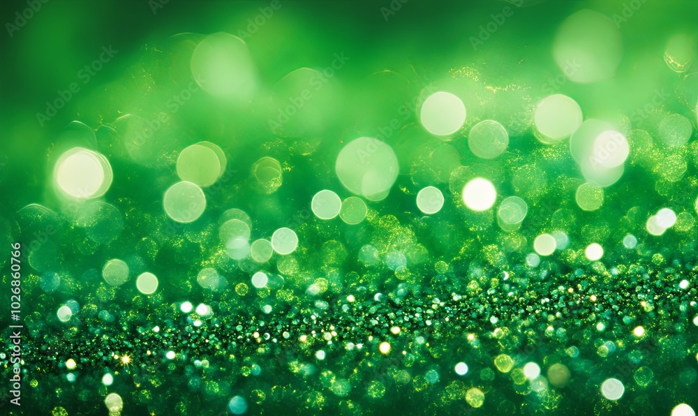 Abstract green bokeh background with bright lights. Abstract green bokeh background with bright lights.