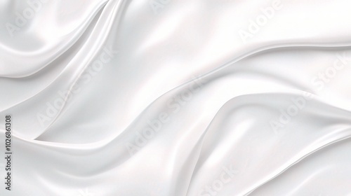 Elegant White Satin Fabric Texture Background