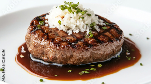 Hamburger Steak with Grated Daikon and Ponzu Sauce