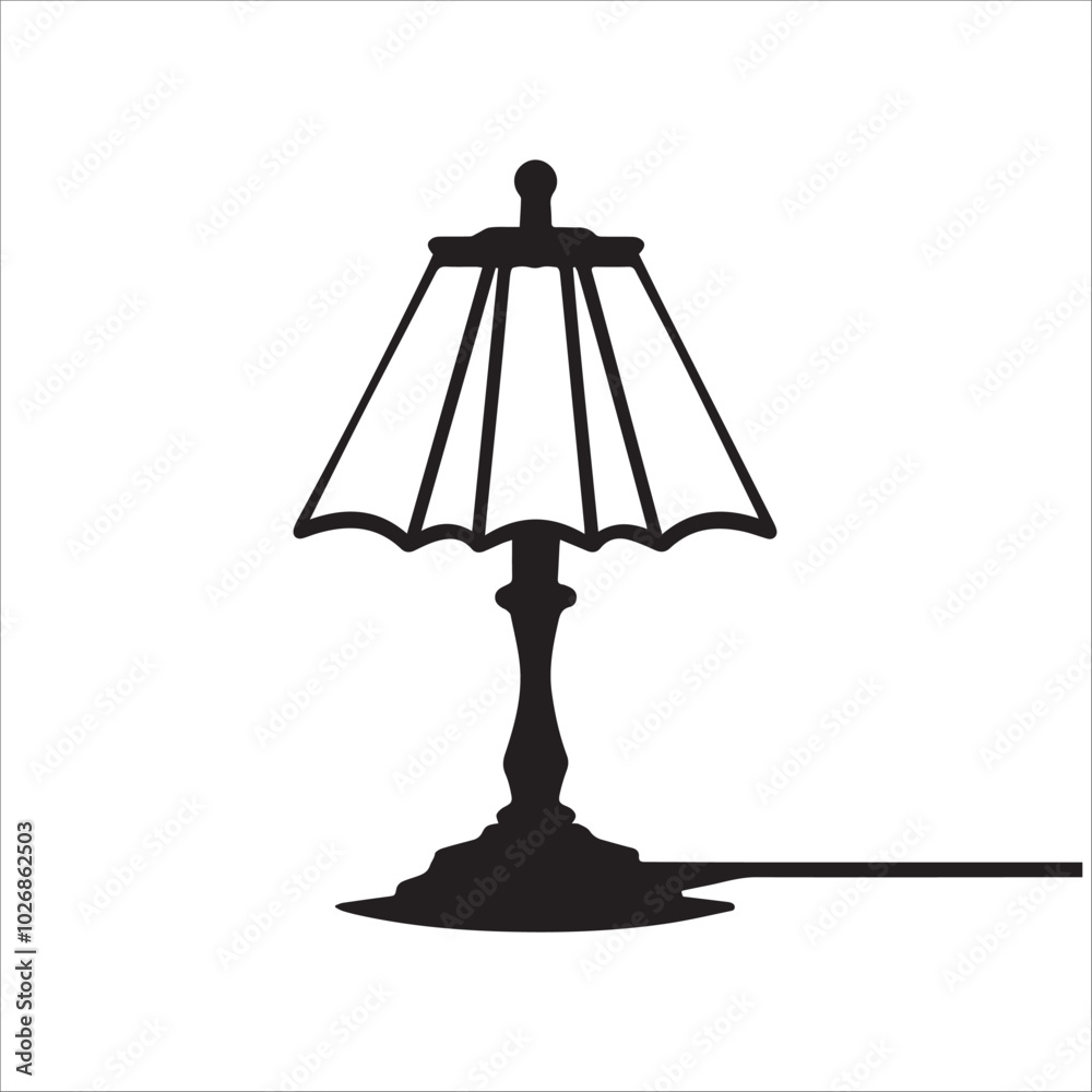 Obraz premium desk lamp outline vector icon