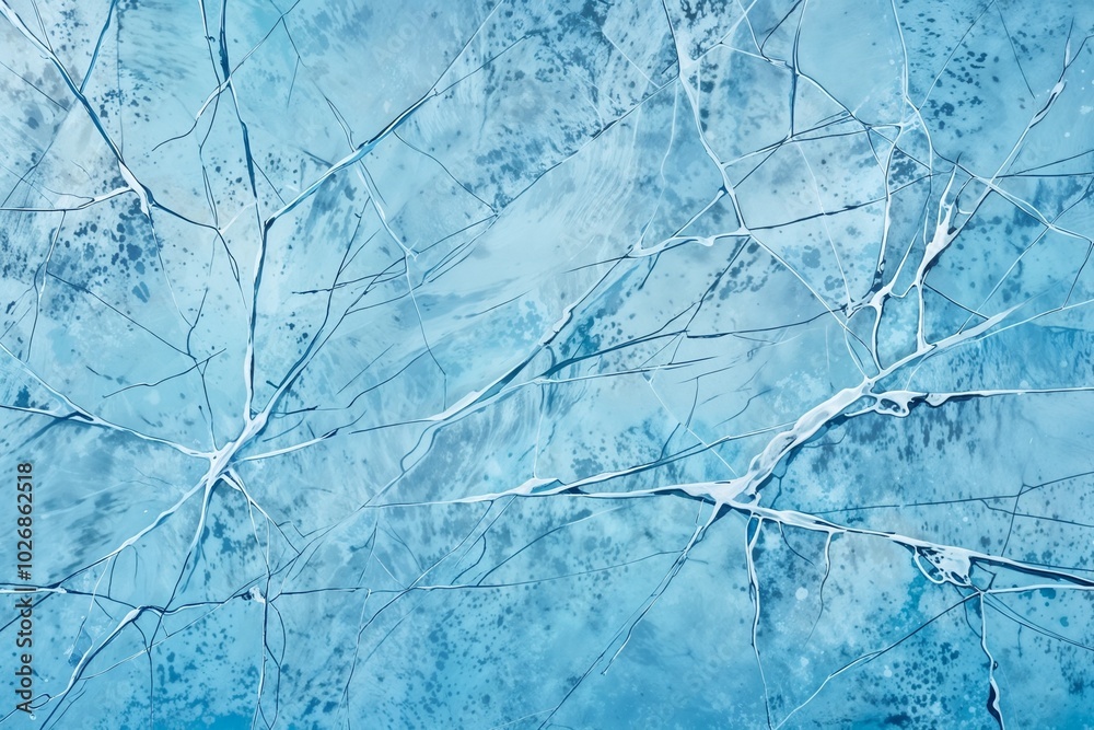 Fototapeta premium Abstract blue marble texture with organic, flowing white lines. Perfect for backgrounds, designs, and decorative elements in modern and creative projects.