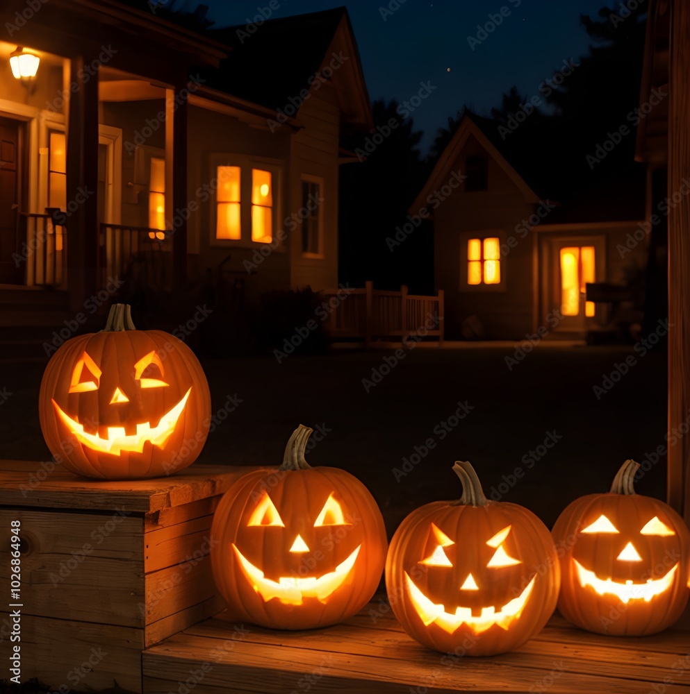ハロウィンお祝い:ジャック・オー・ランタン(Jack-o'-Lantern) ハロウィンお祝い:ジャック・オー・ランタン(Jack-o'-Lantern)
