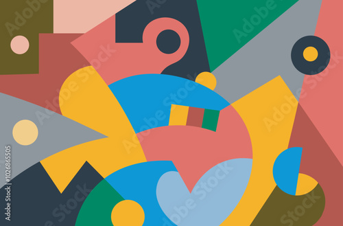 colorful abstract art for wall decoration
