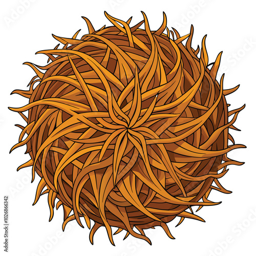 Tumbleweed vector illustration isolated on a white background