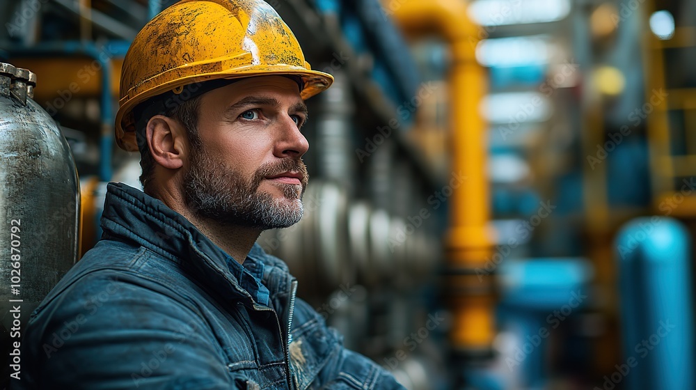 Engineers examine the cooling system of a large building or industrial site, ensuring efficient operation and maintenance. Engineers examine the cooling system of a large building or industrial site, ensuring efficient operation and maintenance.