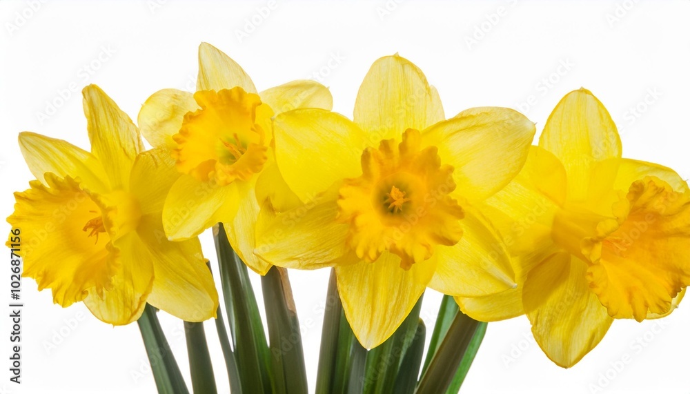 Daffodil on white background isolated. Beautiful flower. Daffodil on white background isolated. Beautiful flower.