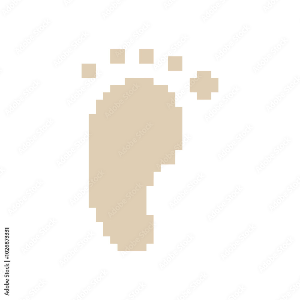 Fototapeta premium human foot element pixel art