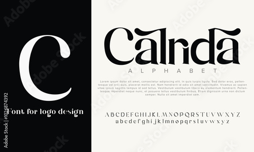 Calrida vector alphabet font for logo design