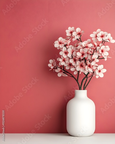 Elegant floral arrangement in a minimalist vase photo