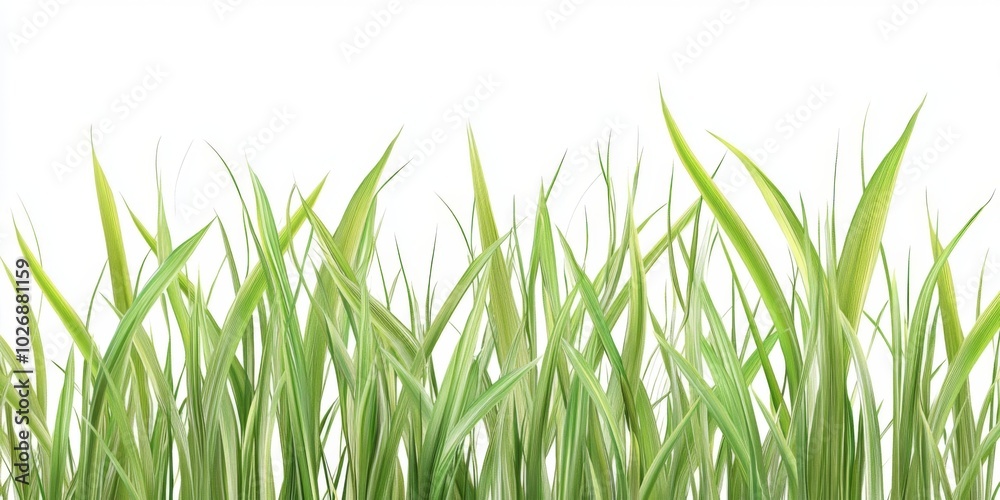 Obraz premium Long blades of green grass around