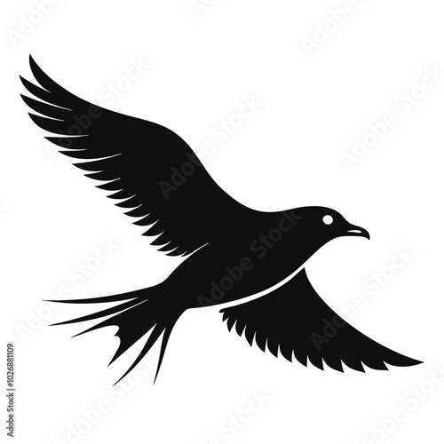 Solid color skua animal vector design