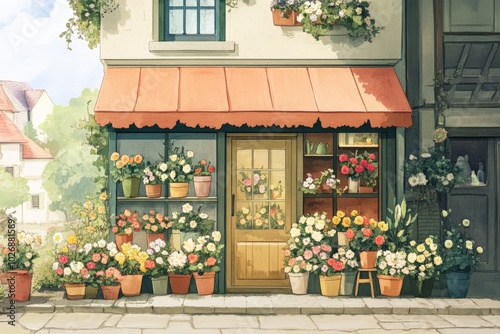 abstract of flower shop