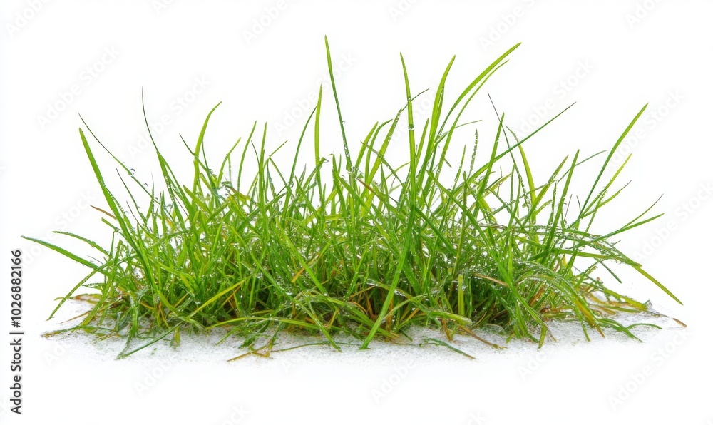 Small patches of wet grass Small patches of wet grass