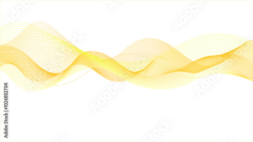 Abstract orange and red waves on a white background. Abstract red and orange waves on a white background. Colorful flowing gold wave lines isolated on white background.